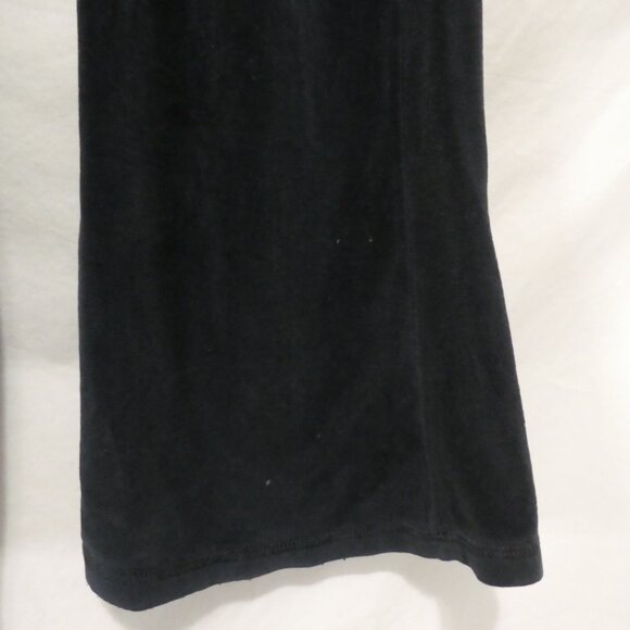 Black Velour Loungewear Bottoms | Bleach Spots On Front Leg | 14 inches measured - Picture 8 of 16